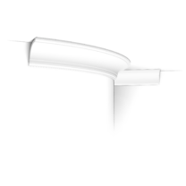 cx199f c Flexible version of CX199. This elegant cornice moulding creates a subtle transition from wall to ceiling. This bestseller fits a variety of interiors. Flex Radius: R min = 200 cm