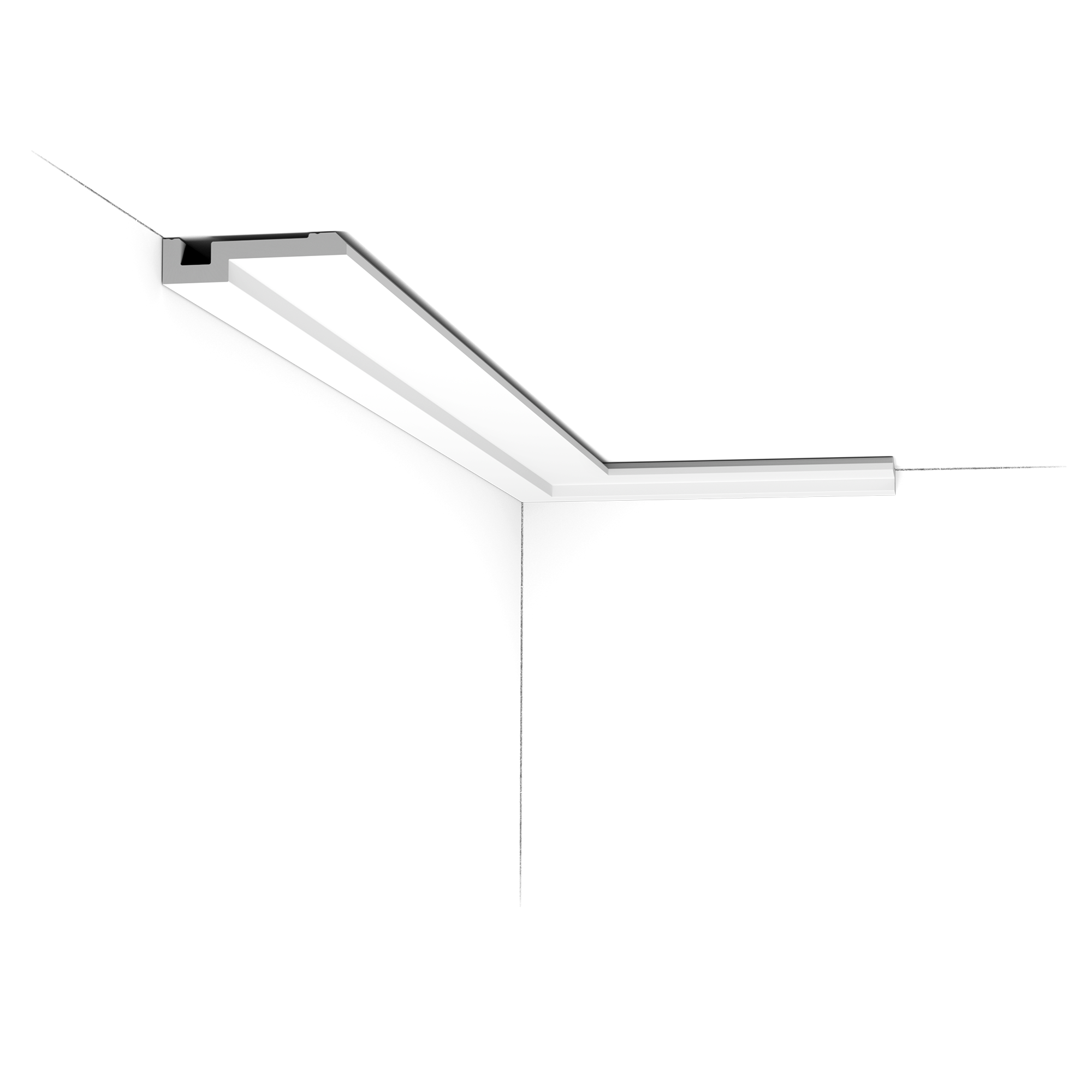 Based on the iconic CX190 U-profile, the U-STEPS take on different shapes with ease. With a limited number of decorative mouldings, you can bring walls and entire interiors to life. The results are always unique. Designed by Orio Tonini.