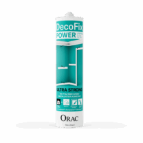 decofix power 2000x2000 642b Use for: heavy cornices, indirect lighting, curtain profiles or 3D wall covering panels. Bonding to non-porous surfaces like tiles, glass, mirrors or for use in damp environments.