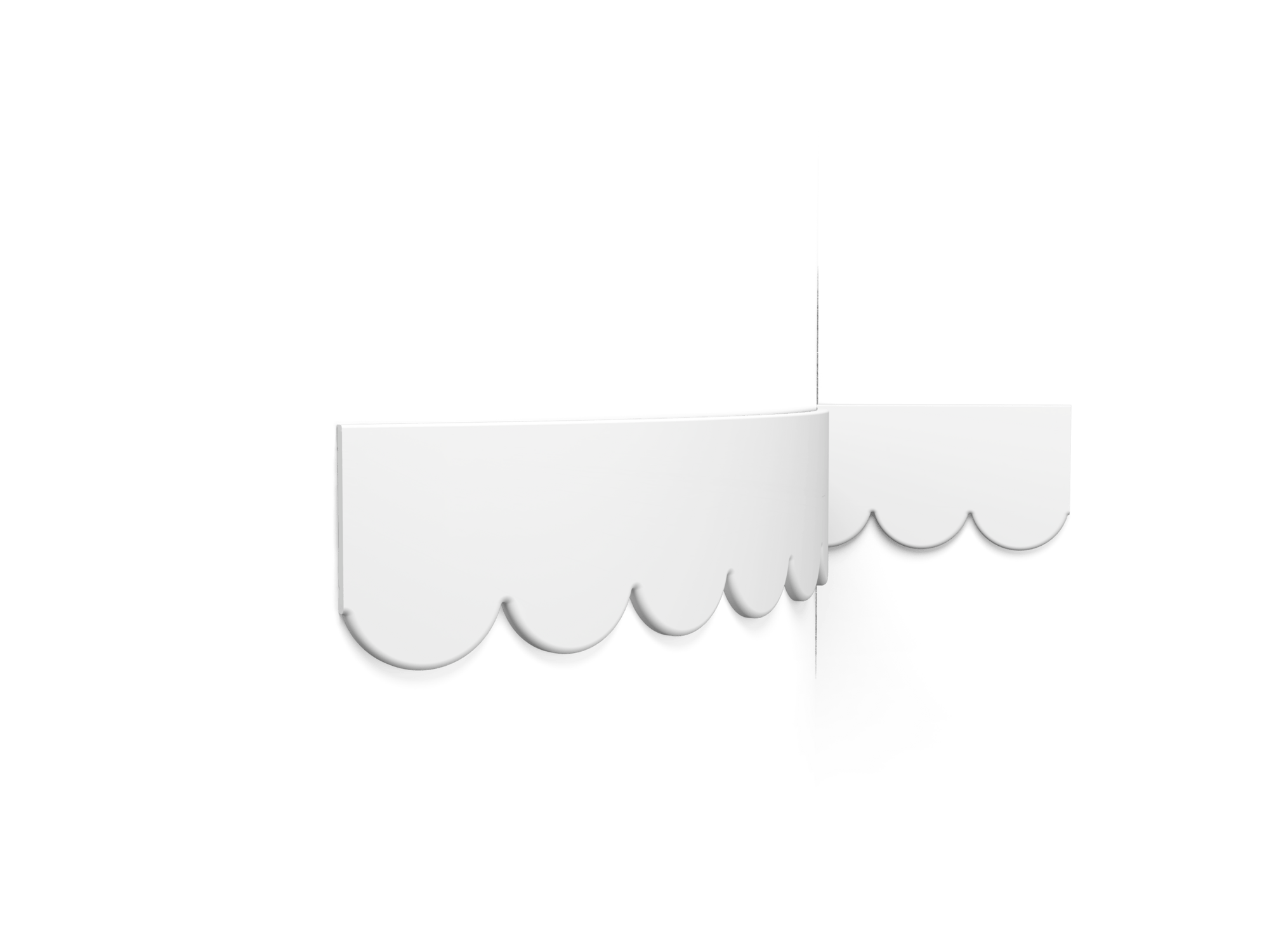 image Softly waving and endlessly versatile: as a skirting board, panel mould, decorative frieze, or even as a personal accent on a cabinet or piece of furniture. Roelfien Vos designed S425 SCALLOP as a profile that adds character without ever dominating. It is precisely that light touch that characterizes her reinterpretation of Art Deco. As the first Purotouch® skirting, S425 Scallop is finished with an innovative impact-resistant coating, offering superior durability. Also available in flex.