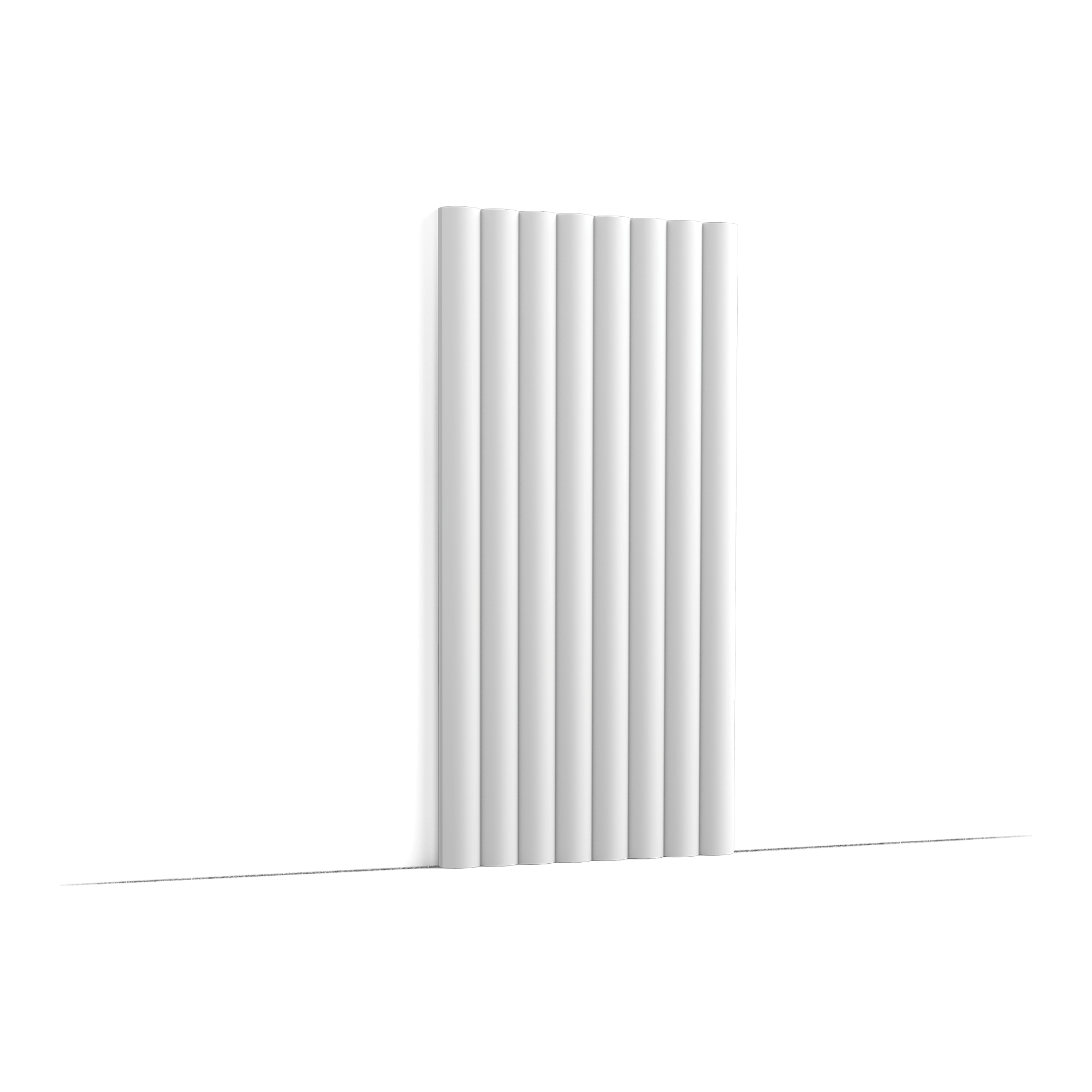 image 3D Wall Covering with repetitive design is trending, it adds extra design and dimension to your space and creates a wide range of opportunities to personalise your interior. The W110 Hill profiles, designed by Orio Tonini, are easy to install. In addition, they have proven positive thermal and acoustic properties. To cover 1 square meter you need 2 pieces. Now also available in longer lengths for an easier installation!