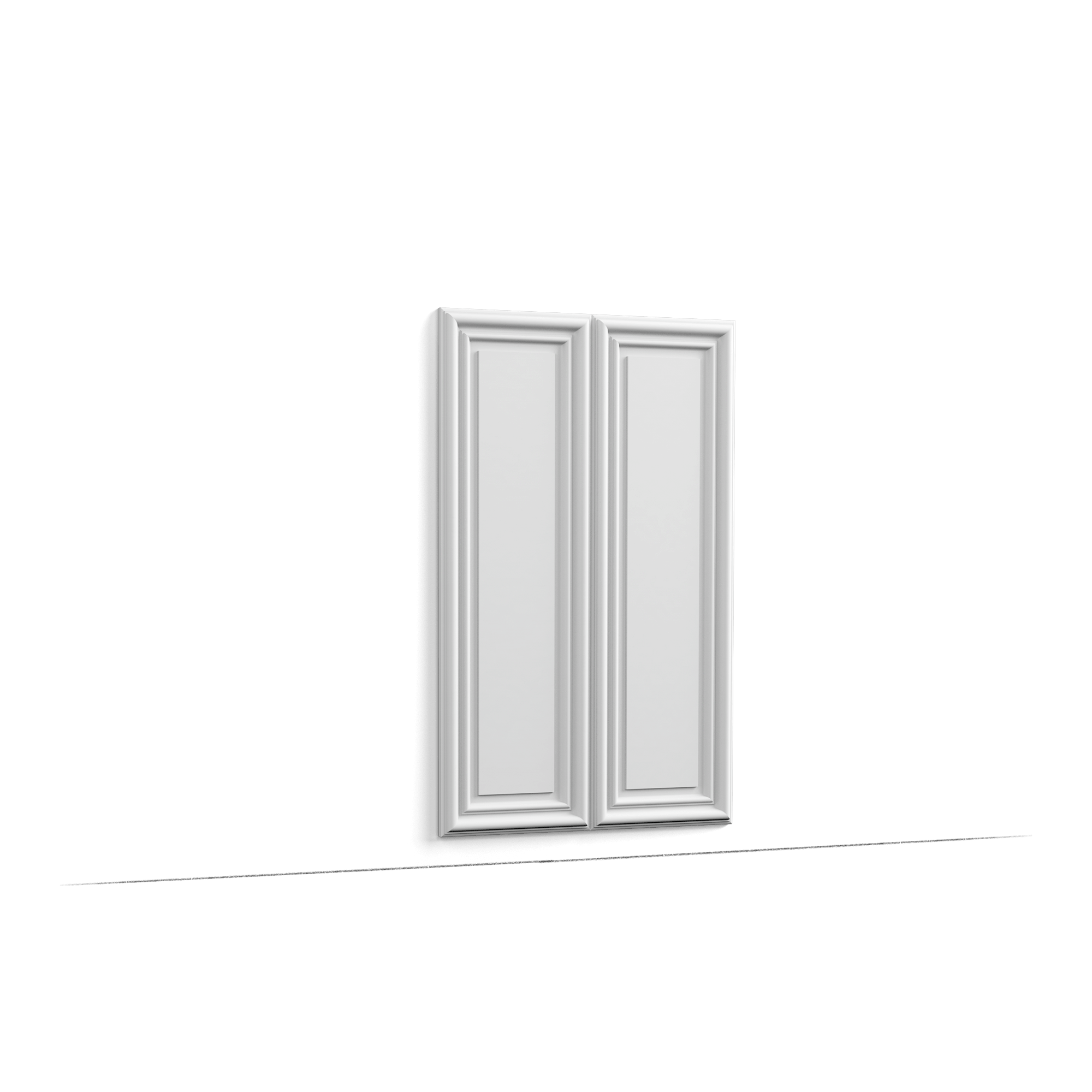 image Ready-made 3D wall panel W124 effortlessly adds depth with its elevated center, creating a striking visual impact. This rectangular cassette type panel is the perfect choice for classic english wainscoting. Combine with panel mouldings P6020, P4000 or P4010 and skirtings like SX155 or SX191 to achieve a cohesive and classic look.