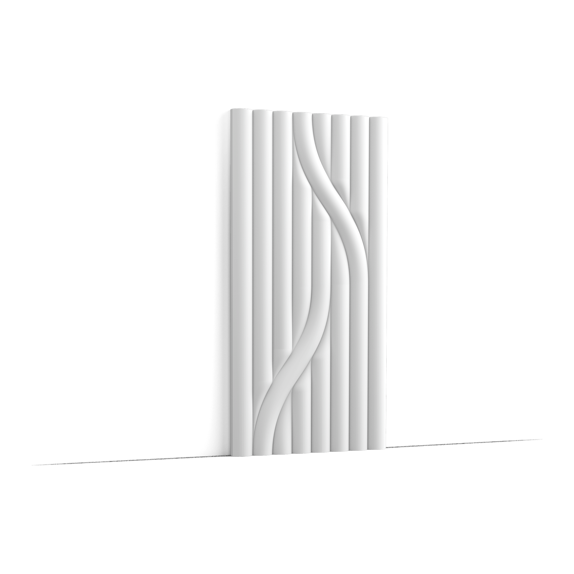 image Artful variation of W110 Hill with flowing, directional patterns reminiscent of a cosy cable knit. Create cuddly walls with this product for sure. By playing with the direction of the panels and the height of the position, intriguing patterns and textures can be created. Designed by Orio Tonini.