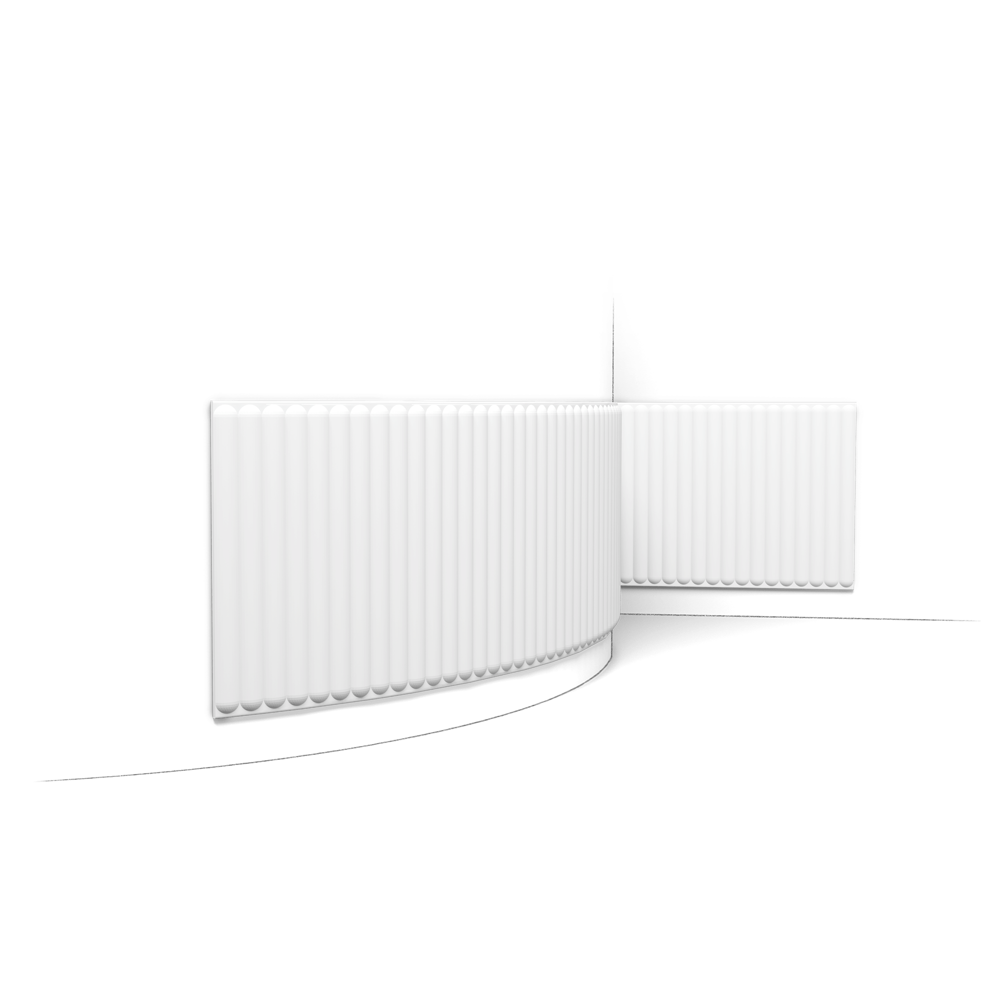 image Flexible version of W214. W214 Hill Bead XL and W215 Hill Bead are unique panels that provide classic panelling with a very modern twist and trompe l'oeil effect of inward or outward turning shapes, depending on the viewer's perspective and point of view. Moreover, the two different formats ensure that different patterns can also be formed on the wall. To speak of a full-blown 3D experience! Designed by Orio Tonini.