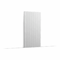 image WX204 RIPPLE reads like the pages of a good book. Its bevelled lines and origami-like folds are available in two proportions as the product can be used on both sides, the choice is yours. RIPPLE and TRACK are Orac 3D Wall Covering panels, now available in Duropolymer and longer lengths for the first time to empower your walls. Perfect to cover full ceiling heights in one go or for low wainscoting in demanding environments. Made of 100% sustainable materials. Only side A is primed. On side B, use two coats of final paint or apply a primer coat first, followed by the final paint. Use this 2m60 version to cover full ceiling heights in one go. For all other applications, you can use the 2m version.