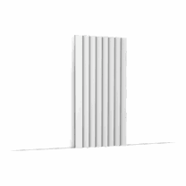 image WX204 RIPPLE reads like the pages of a good book. Its bevelled lines and origami-like folds are available in two proportions as the product can be used on both sides, the choice is yours. RIPPLE and TRACK are Orac 3D Wall Covering panels, now available in Duropolymer and longer lengths for the first time to empower your walls. Perfect to cover full ceiling heights in one go or for low wainscoting in demanding environments. Made of 100% sustainable materials. Only side A is primed. On side B, use two coats of final paint or apply a primer coat first, followed by the final paint.
