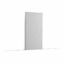image Get your interior right on TRACK with this linear WX205 wall panel. Its rectangular, fluted lines are presented in two sets of proportions as the product can be used on both sides. The choice is yours. RIPPLE and TRACK are Orac Decor’s newest 3D Wall Covering panels, now available in Duropolymer and longer lengths for the first time to empower your walls. Perfect to cover full ceiling heights in one go or for low wainscoting in demanding environments. Made of 100% sustainable materials. Only side A is primed. On side B, use two coats of final paint or apply a primer coat first, followed by the final paint. Use this 2m60 version to cover full ceiling heights in one go. For all other applications, you can use the 2m version.