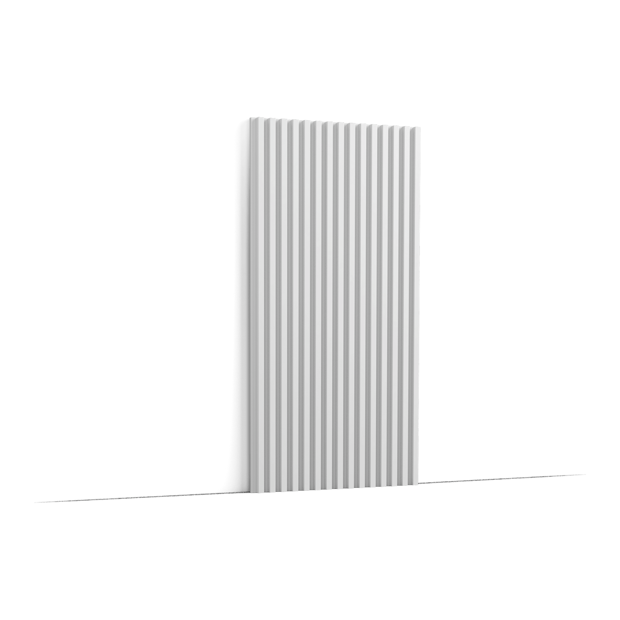 image Get your interior right on TRACK with this linear WX205 wall panel. Its rectangular, fluted lines are presented in two sets of proportions as the product can be used on both sides. The choice is yours. RIPPLE and TRACK are Orac Decor’s newest 3D Wall Covering panels, now available in Duropolymer and longer lengths for the first time to empower your walls. Perfect to cover full ceiling heights in one go or for low wainscoting in demanding environments. Made of 100% sustainable materials. Only side A is primed. On side B, use two coats of final paint or apply a primer coat first, followed by the final paint.